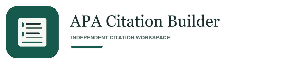 APA Citation Builder